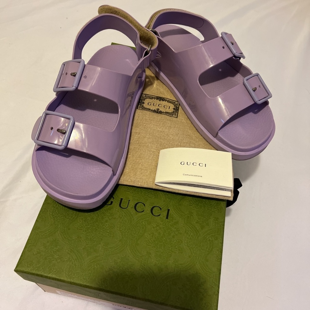Purple Gucci Sandals